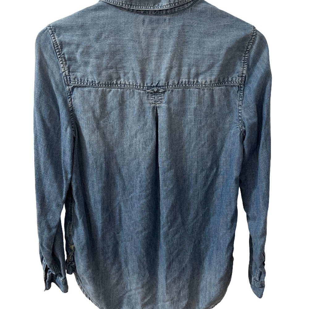 American Eagle Outfitters Y2K Denim Vintage Boyfriend Shirt - Picture 2 of 8